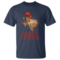 Christmas In Texas T Shirt Merry Texmas Santa Cowboy Hat - Wonder Print Shop