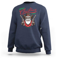 Merry Christmas Y'All Texas Cowboy Santa Sweatshirt - Wonder Print Shop