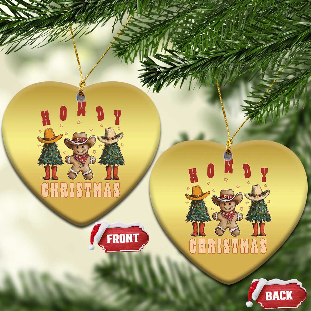 Howdy Xmas Christmas Ornament Cowboy Cactus Xmas Tree - Wonder Print Shop