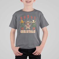 Howdy Christmas T Shirt For Kid Cowboy Cactus Xmas Tree - Wonder Print Shop