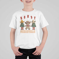 Howdy Christmas T Shirt For Kid Cowboy Cactus Xmas Tree - Wonder Print Shop