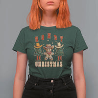 Howdy Christmas T Shirt For Women Cowboy Cactus Xmas Tree - Wonder Print Shop