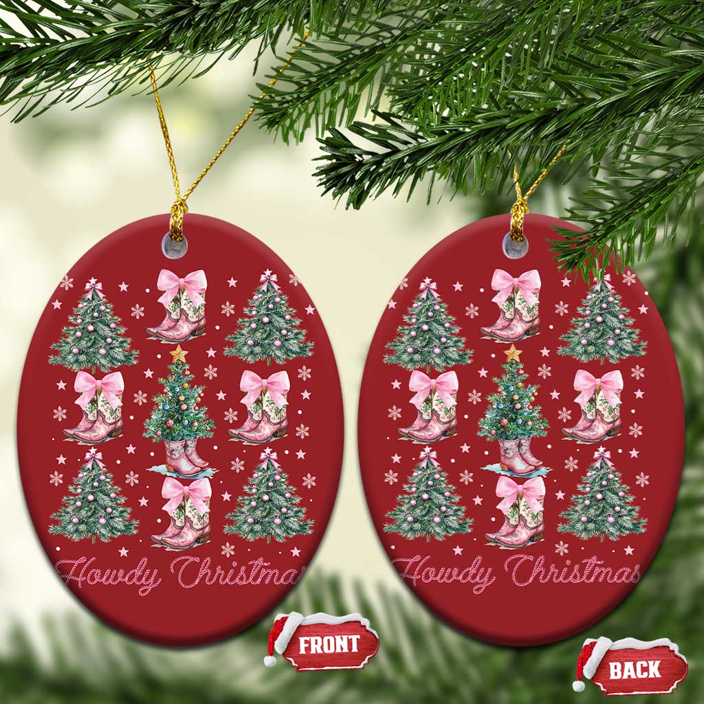 Howdy Xmas Christmas Ornament Coquette Christmas Tree Cowgirl - Wonder Print Shop