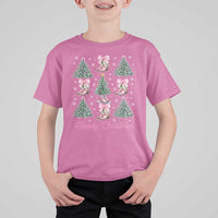 Howdy Christmas T Shirt For Kid Coquette Christmas Tree Cowgirl - Wonder Print Shop