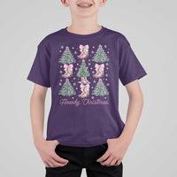 Howdy Christmas T Shirt For Kid Coquette Christmas Tree Cowgirl - Wonder Print Shop