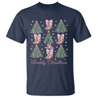 Howdy Christmas T Shirt Coquette Christmas Tree Cowgirl - Wonder Print Shop