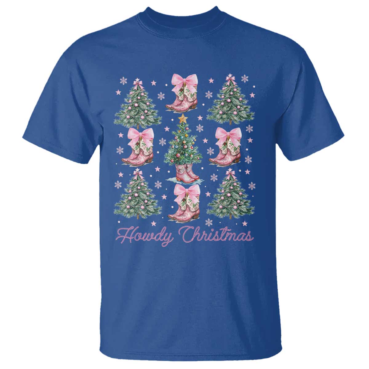 Howdy Christmas T Shirt Coquette Christmas Tree Cowgirl - Wonder Print Shop
