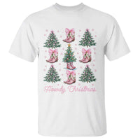 Howdy Christmas T Shirt Coquette Christmas Tree Cowgirl - Wonder Print Shop