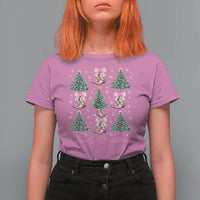 Howdy Christmas T Shirt For Women Coquette Christmas Tree Cowgirl - Wonder Print Shop
