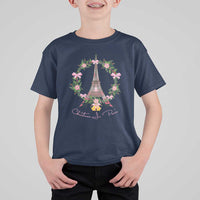Joyeux Noel Eiffel Tower Christmas In Paris T Shirt For Kid - Wonder Print Shop