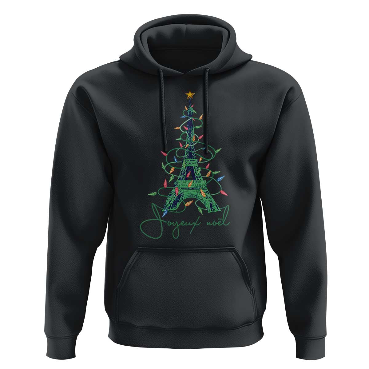 Joyeux Noel Eiffel Tower Christmas Tree Hoodie
