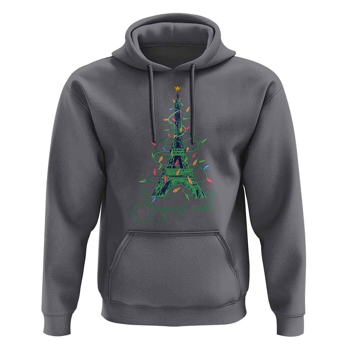 Joyeux Noel Eiffel Tower Christmas Tree Hoodie