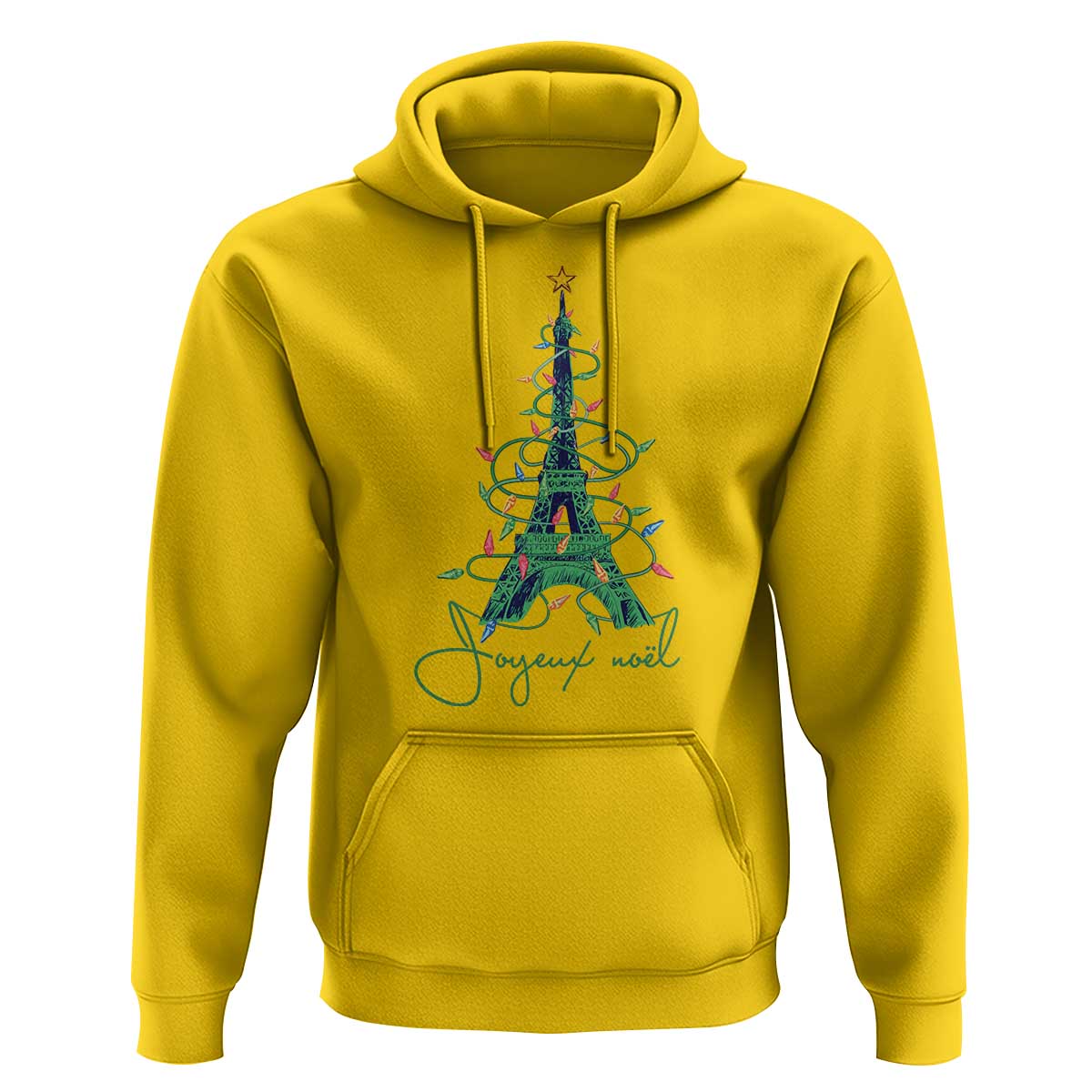 Joyeux Noel Eiffel Tower Christmas Tree Hoodie