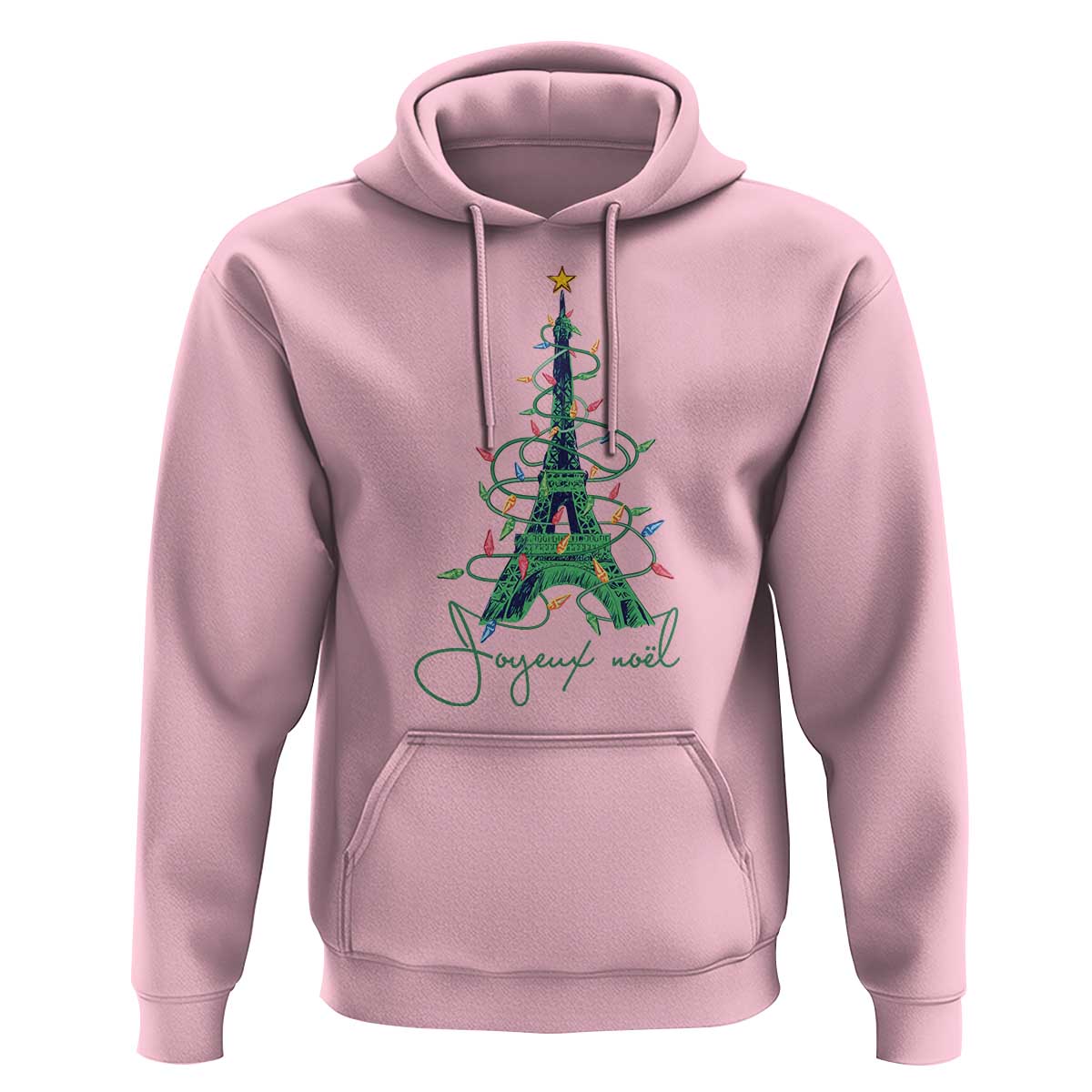 Joyeux Noel Eiffel Tower Christmas Tree Hoodie