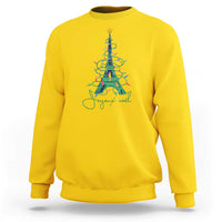 Joyeux Noel Eiffel Tower Christmas Tree Sweatshirt - Wonder Print Shop