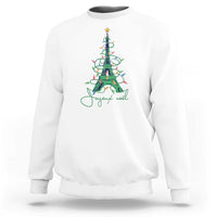 Joyeux Noel Eiffel Tower Christmas Tree Sweatshirt - Wonder Print Shop