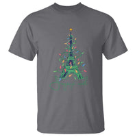Joyeux Noel Eiffel Tower Christmas Tree T Shirt - Wonder Print Shop