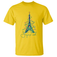 Joyeux Noel Eiffel Tower Christmas Tree T Shirt - Wonder Print Shop