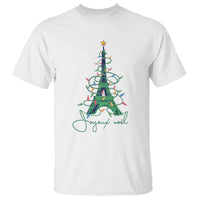 Joyeux Noel Eiffel Tower Christmas Tree T Shirt - Wonder Print Shop