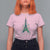 Joyeux Noel Eiffel Tower Christmas Tree T Shirt For Women - Wonder Print Shop