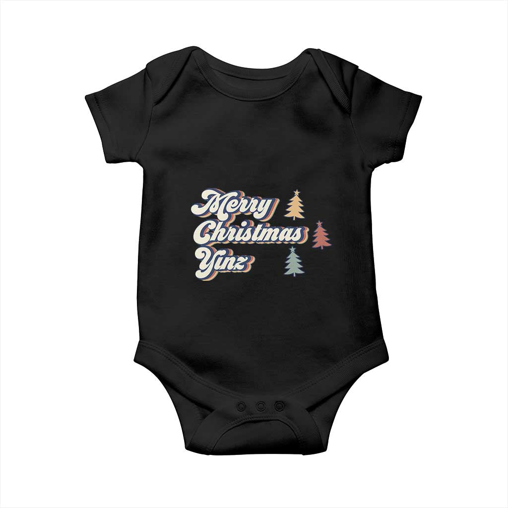 Funny Merry Christmas Yinz Pittsburgh Baby Onesie