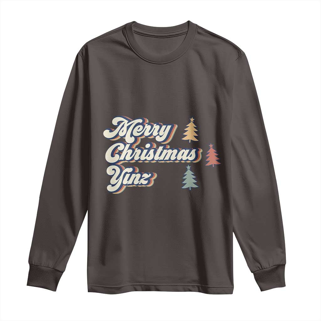 Funny Merry Christmas Yinz Pittsburgh Long Sleeve Shirt