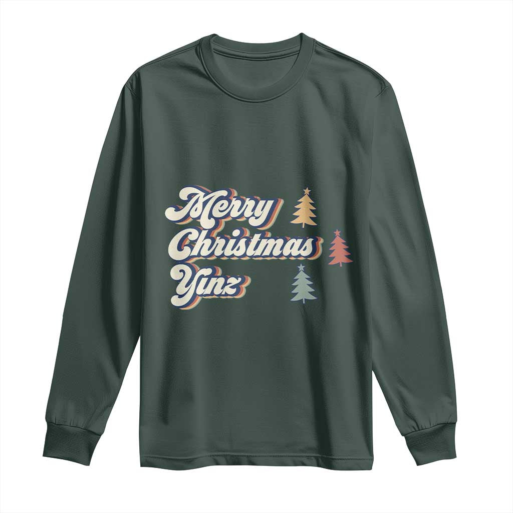 Funny Merry Christmas Yinz Pittsburgh Long Sleeve Shirt