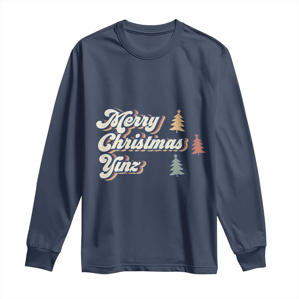 Funny Merry Christmas Yinz Pittsburgh Long Sleeve Shirt