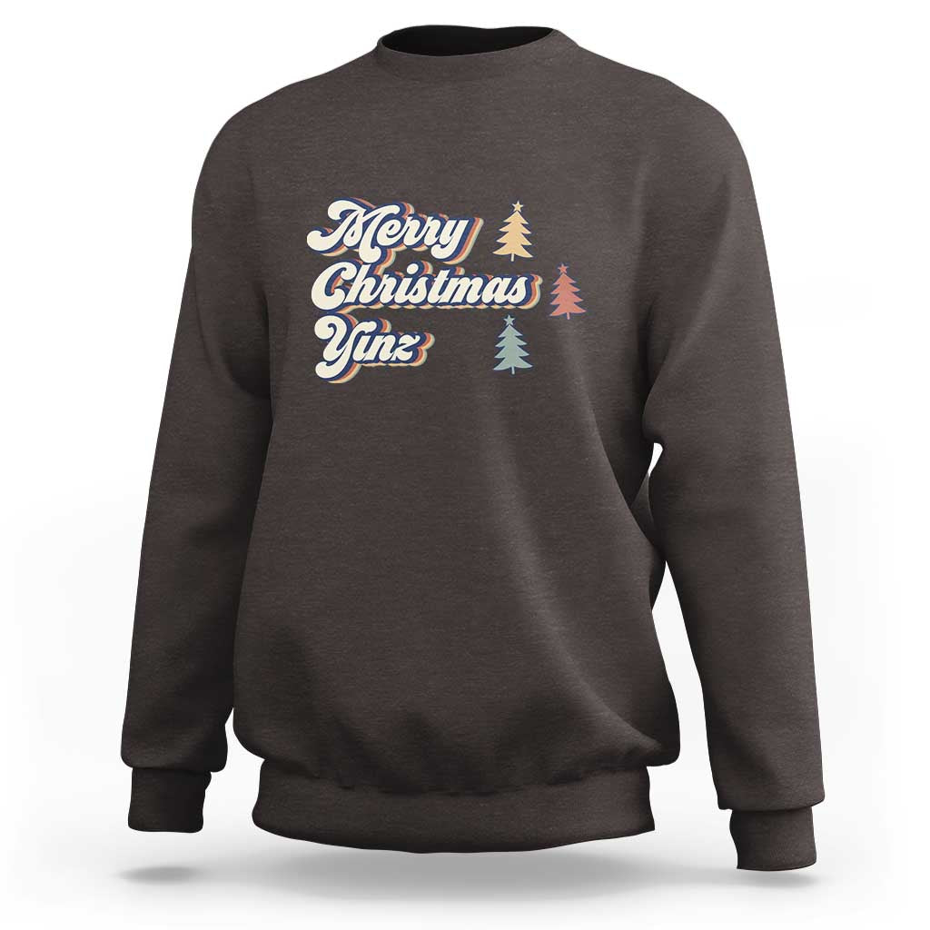 Funny Merry Christmas Yinz Pittsburgh Sweatshirt - Wonder Print Shop