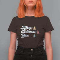 Funny Merry Christmas Yinz Pittsburgh T Shirt For Women - Wonder Print Shop