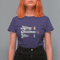 Funny Merry Christmas Yinz Pittsburgh T Shirt For Women - Wonder Print Shop