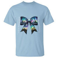 Christmas Alaska Aurora T Shirt Christian Most Wonderful Time Of The Year Coquette Bow - Wonder Print Shop