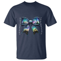 Christmas Alaska Aurora T Shirt Christian Most Wonderful Time Of The Year Coquette Bow - Wonder Print Shop