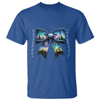 Christmas Alaska Aurora T Shirt Christian Most Wonderful Time Of The Year Coquette Bow - Wonder Print Shop