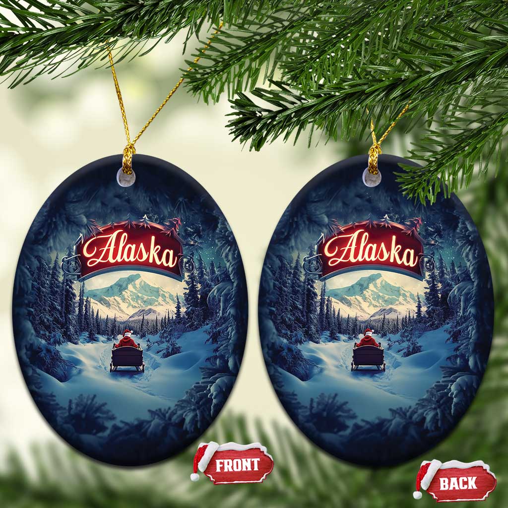 Xmas In Alaska Christmas Ornament Santa Winter Snow Season - Wonder Print Shop
