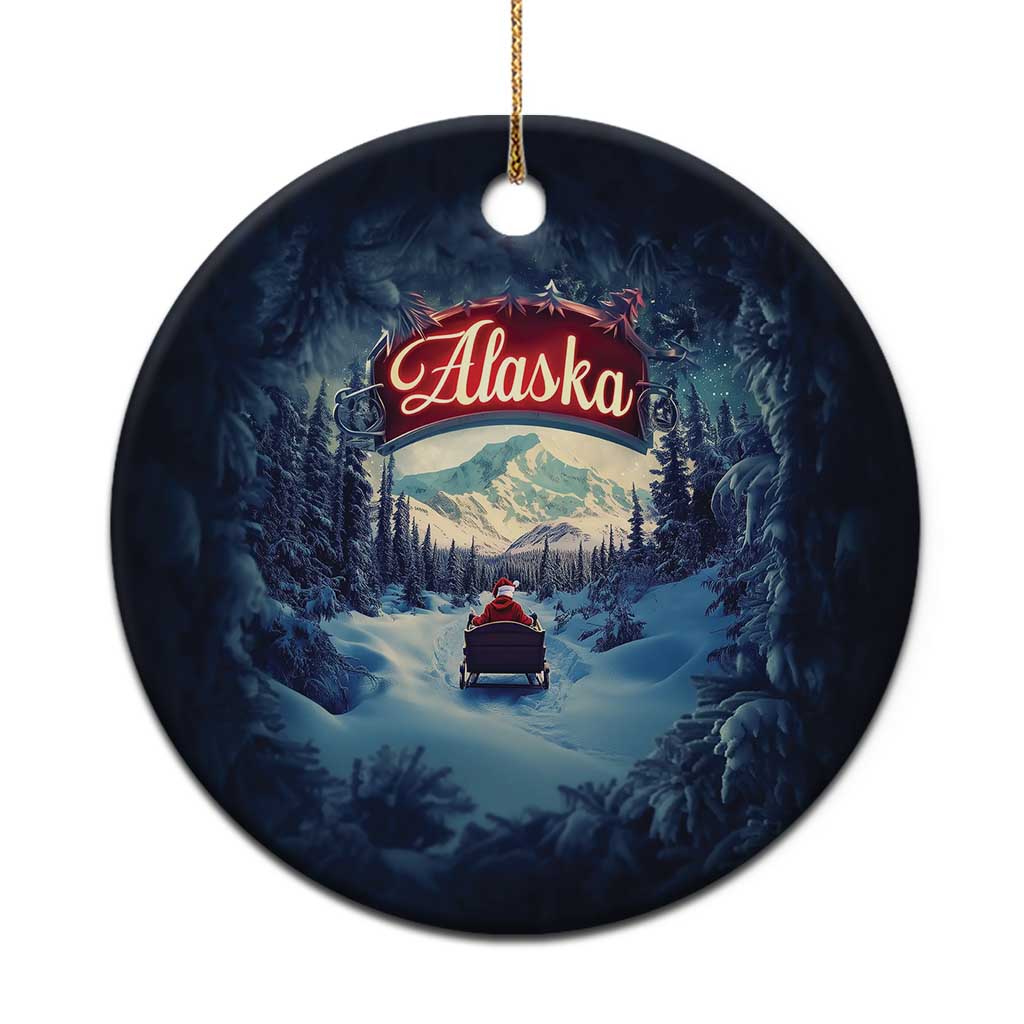 Xmas In Alaska Christmas Ornament Santa Winter Snow Season - Wonder Print Shop