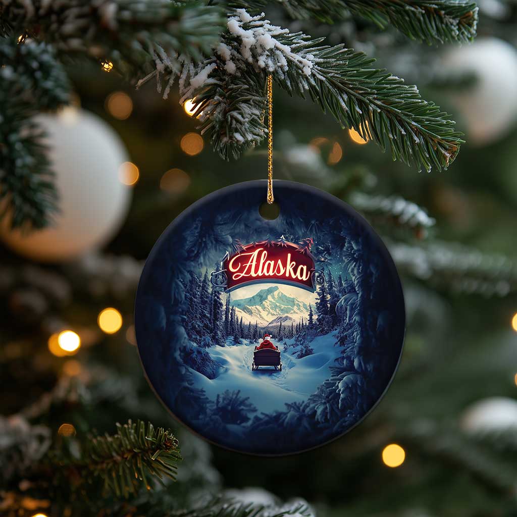 Xmas In Alaska Christmas Ornament Santa Winter Snow Season - Wonder Print Shop