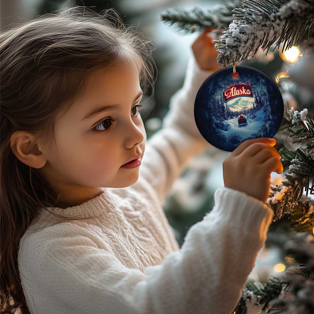 Xmas In Alaska Christmas Ornament Santa Winter Snow Season - Wonder Print Shop