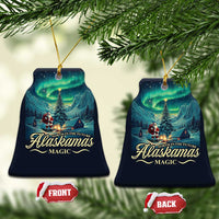 Xmas In Alaska Christmas Ornament Alaskamas Magic Aurora Santa - Wonder Print Shop