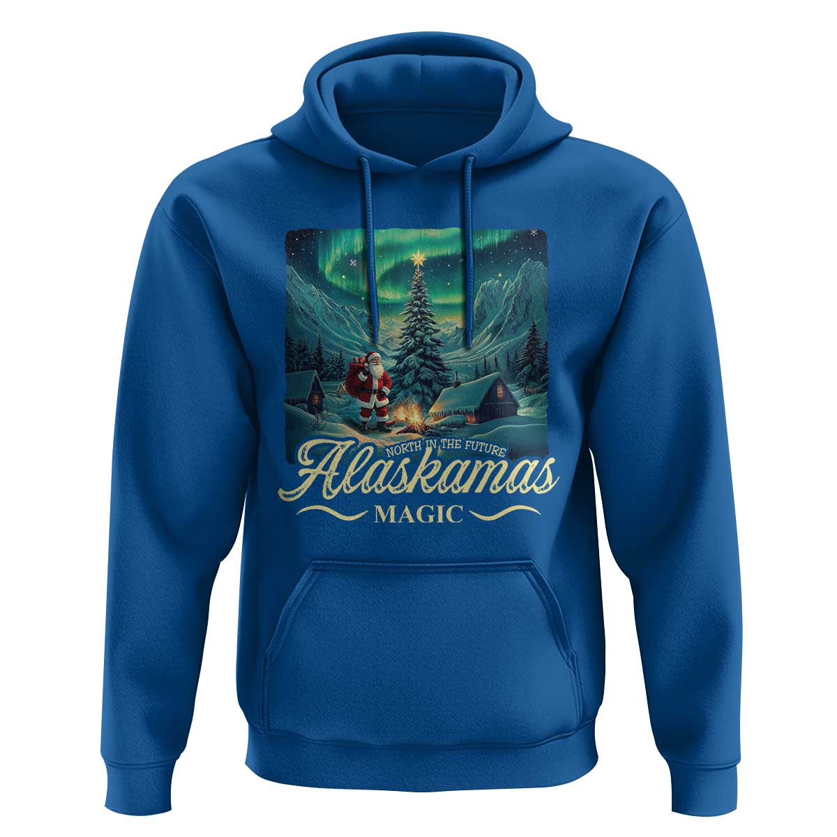 Xmas In Alaska Hoodie Alaskamas Magic Aurora Santa