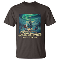 Xmas In Alaska T Shirt Alaskamas Magic Aurora Santa - Wonder Print Shop