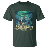 Xmas In Alaska T Shirt Alaskamas Magic Aurora Santa - Wonder Print Shop