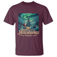 Xmas In Alaska T Shirt Alaskamas Magic Aurora Santa - Wonder Print Shop