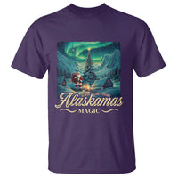 Xmas In Alaska T Shirt Alaskamas Magic Aurora Santa - Wonder Print Shop