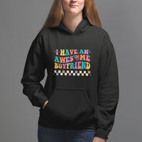 Valentine's Day Hoodie I Have An Awesome Boyfriend Ugly Heart Retro Groovy - Wonder Print Shop