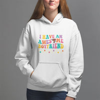 Valentine's Day Hoodie I Have An Awesome Boyfriend Ugly Heart Retro Groovy - Wonder Print Shop