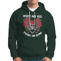 Valentine's Day Hoodie Roses are Red Inside I'm Dead Skeleton Heart Shape - Wonder Print Shop