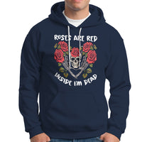 Valentine's Day Hoodie Roses are Red Inside I'm Dead Skeleton Heart Shape - Wonder Print Shop