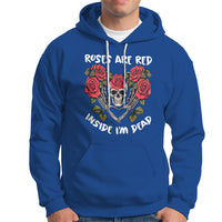 Valentine's Day Hoodie Roses are Red Inside I'm Dead Skeleton Heart Shape - Wonder Print Shop