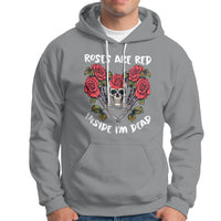 Valentine's Day Hoodie Roses are Red Inside I'm Dead Skeleton Heart Shape - Wonder Print Shop